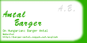 antal barger business card